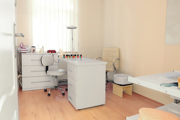 Room with equipment in a beauty salon
