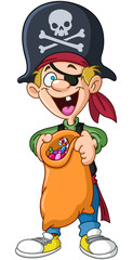 Halloween pirate kid