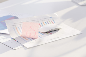 Love letter on the desk