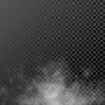 White translucent smog vapor on background