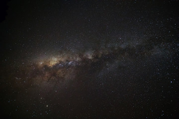 Milky way galaxy with stars and space dust in the universe, Long