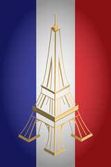 eiffel, structure, europe, 3d