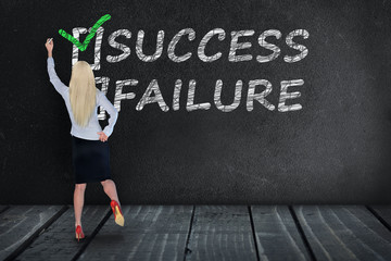 Success scheme on black board