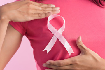 pink breast cancer awareness ribbon