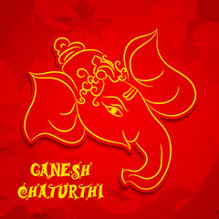 Ganesha chaturthi festival greeting card