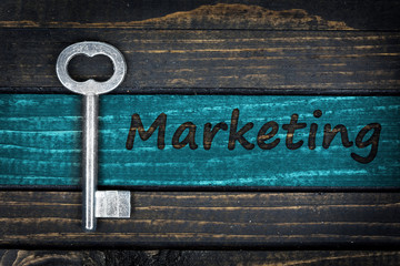 Marketing word and old key