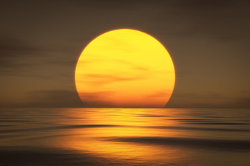 Obraz premium zachód słońca nad morzem