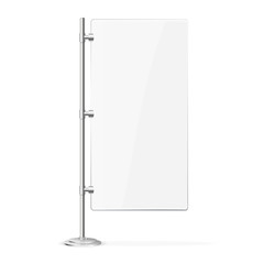 Transparent Glass Screen Banner. Vector