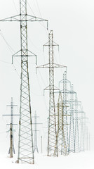 Power lines in the winter - 119413436