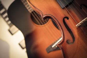 violin, acoustic & electric guitar for music background