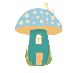 House mushroom in forest