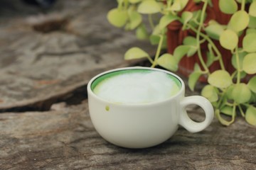 Tasty hot green tea
