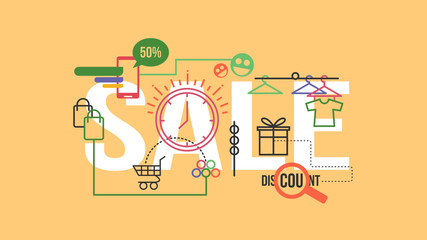 Sale Typography Design Concept
