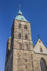 Fototapeta na wymiar Towers of the St. John church in Osnabruck