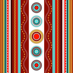 Ethnic boho seamless pattern. Colorful border background texture.