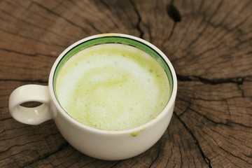 Tasty hot green tea