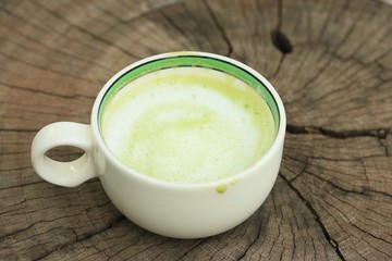 Tasty hot green tea