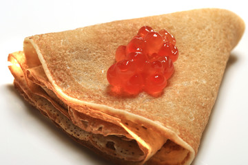 pancakes with caviar