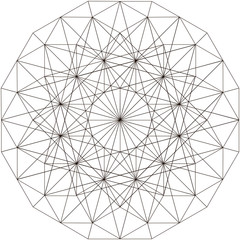 Fototapeta premium geometric pattern in black and white. Page for coloring book