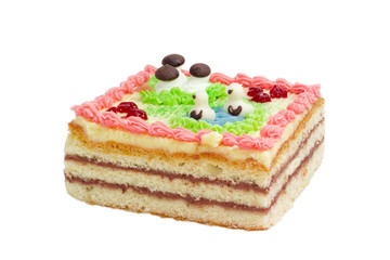 Children layered cake on a light background