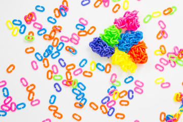 Colorful plastic chain