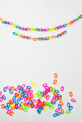 Colorful plastic chain