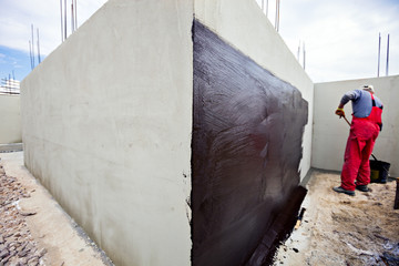 Waterproofing foundation building