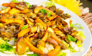 Pumpkin - mushroom - salad