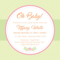 baby shower invitation template for baby boy or baby girl