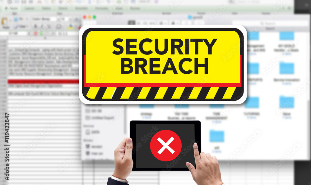 Poster computer security breach cyber attack computer crime password se