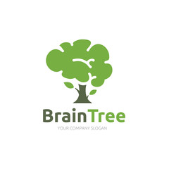 Think logo, creative idea logo template, brain logo design vector 