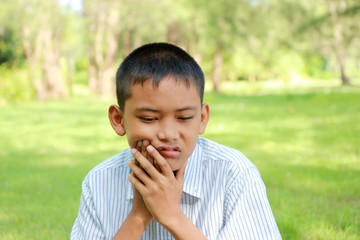 Fototapeta premium boy in the park.