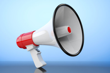Retro Megaphone. 3d Rendering