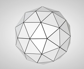 Abstract Futuristic Sphere. 3d Rendering