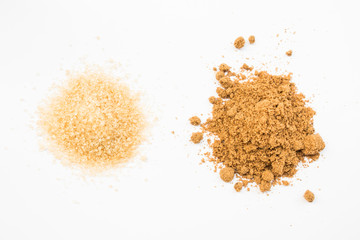 brown sugar and raw sugar