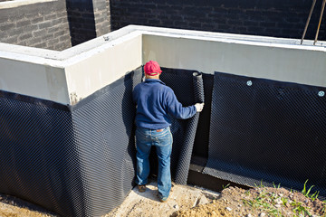 Waterproofing foundation building