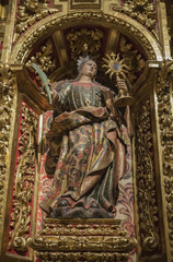 Fototapeta premium Interior of the Cathedral of Cuenca, St. Barbara's Chapel, Cuenca, Spain