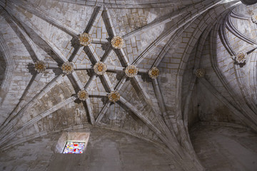 Detail of vault of Cathedral of Our Lady of Grace, Cuenca, Spain