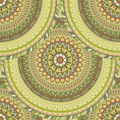 Ornate floral seamless texture, endless pattern with vintage mandala elements.