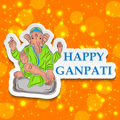 Ganesha chaturthi festival greeting card