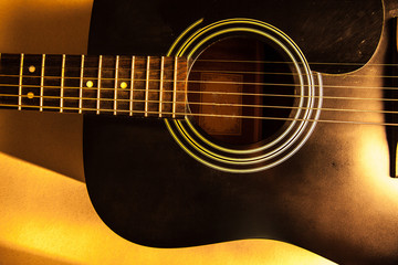 Fototapeta premium detail of classic guitar