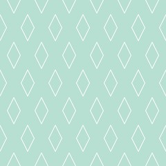 Tile vector pattern or mint green and white wallpaper background