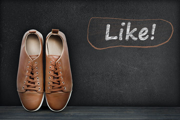 Like text on black board