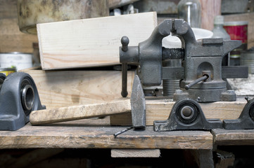 Vise In A Workshop