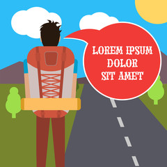 man traveling and hiking