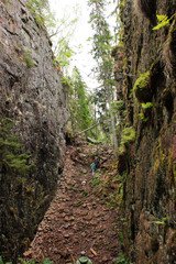 Schlucht in Südschweden, Skurugata, Porphyr, Gestein
