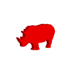 Rhinoceros. Bulk illustration