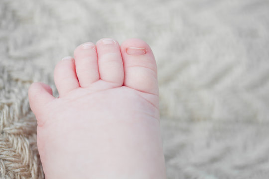 One month old baby's foot
