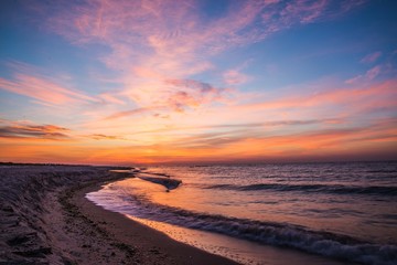 Sunrise above the sea. Black Sea.