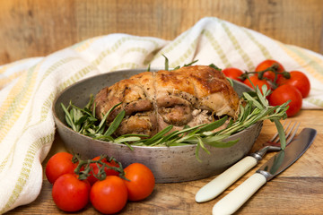 roast Turkey with rosemary and cherry tomatoes